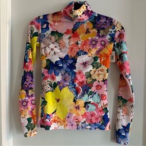 Richard Quinn velvet floral print Turtleneck
